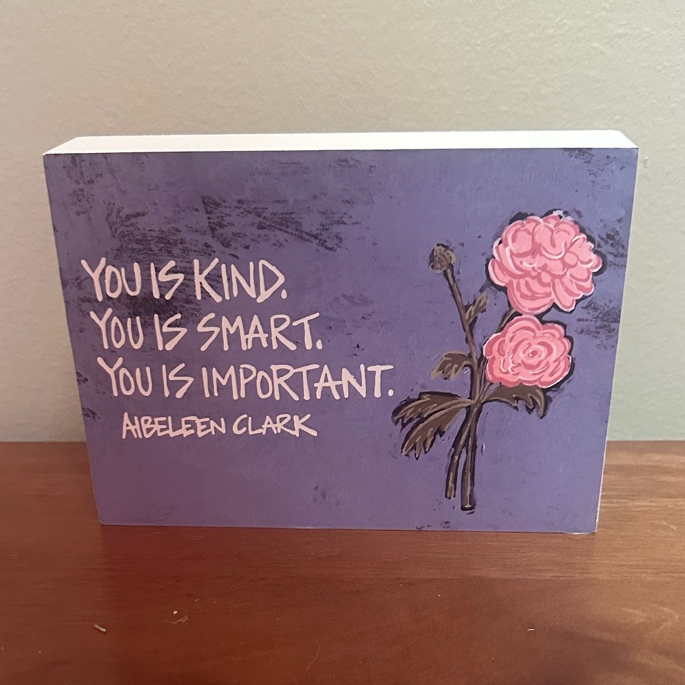 Inspirational Purple and Pink Quote Block